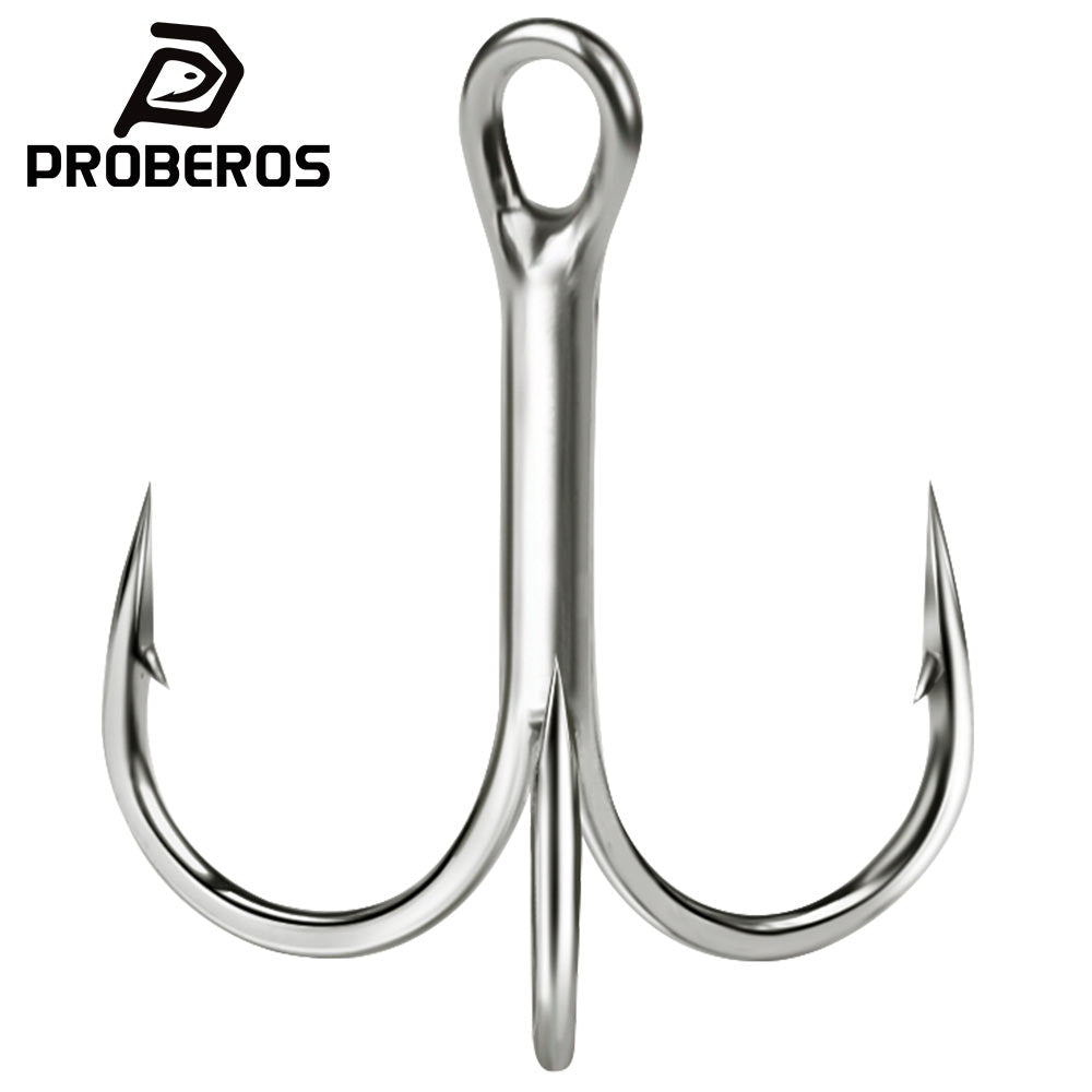PROBEROS 20PCS Treble Fishing Hooks 14#-3/0# High Carbon Steel Anti-ru – Proberos