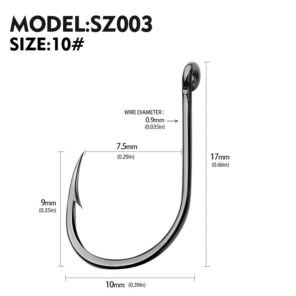 PROBEROS 500Pcs Carbon Steel Corrosion-resistant High Quality Barbed Fishhook Fishing Gear Single Hook Accessories Wholesale