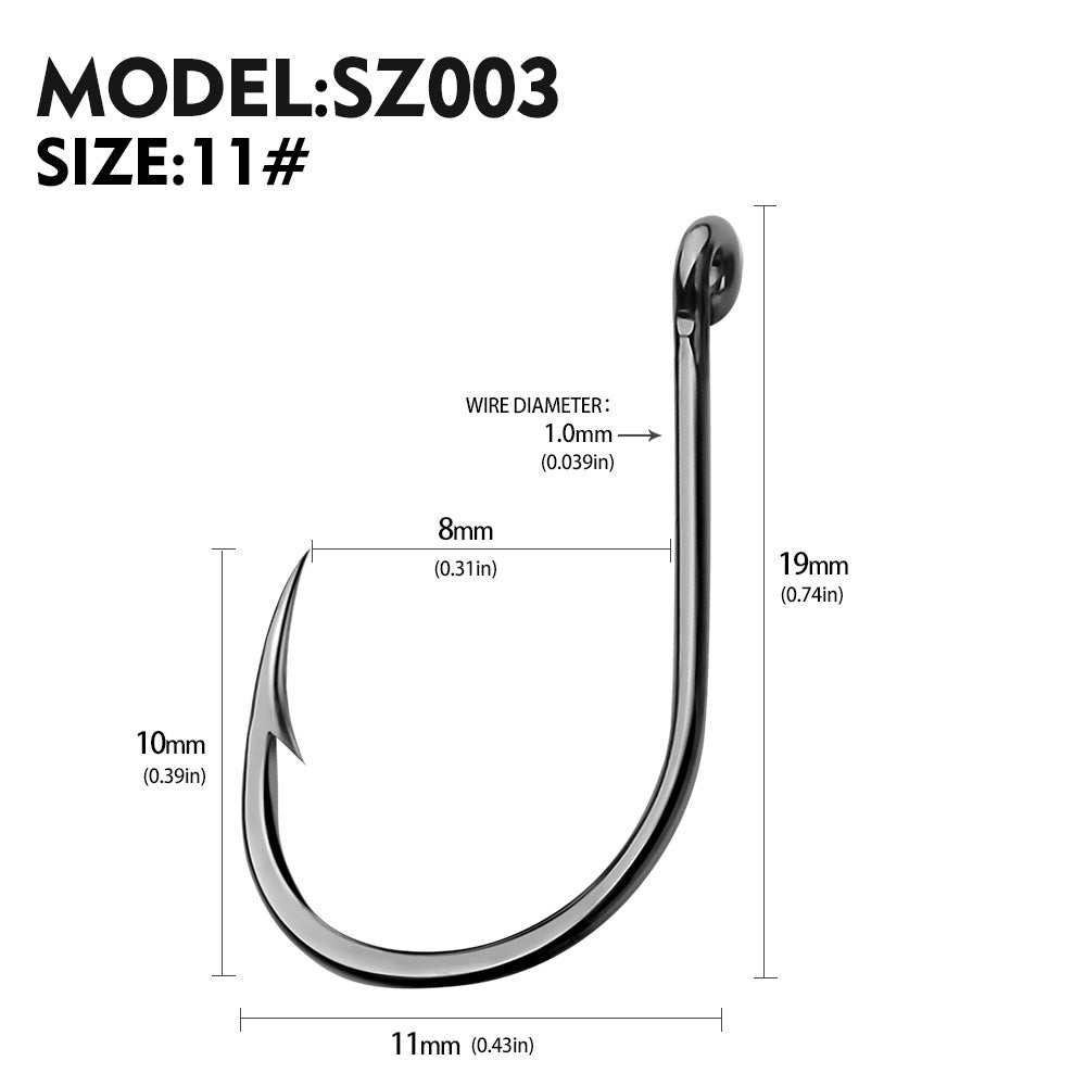PROBEROS 500Pcs Carbon Steel Corrosion-resistant High Quality Barbed Fishhook Fishing Gear Single Hook Accessories Wholesale