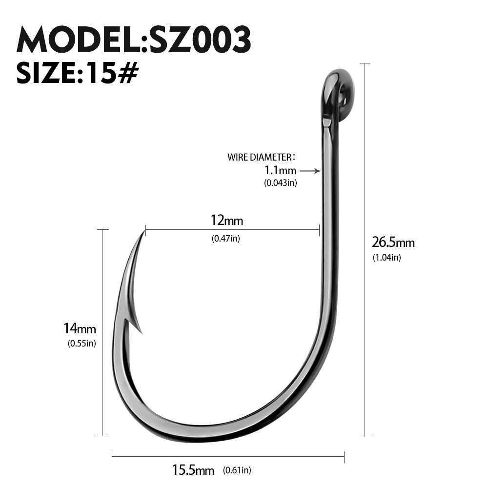 PROBEROS 500Pcs Carbon Steel Corrosion-resistant High Quality Barbed Fishhook Fishing Gear Single Hook Accessories Wholesale