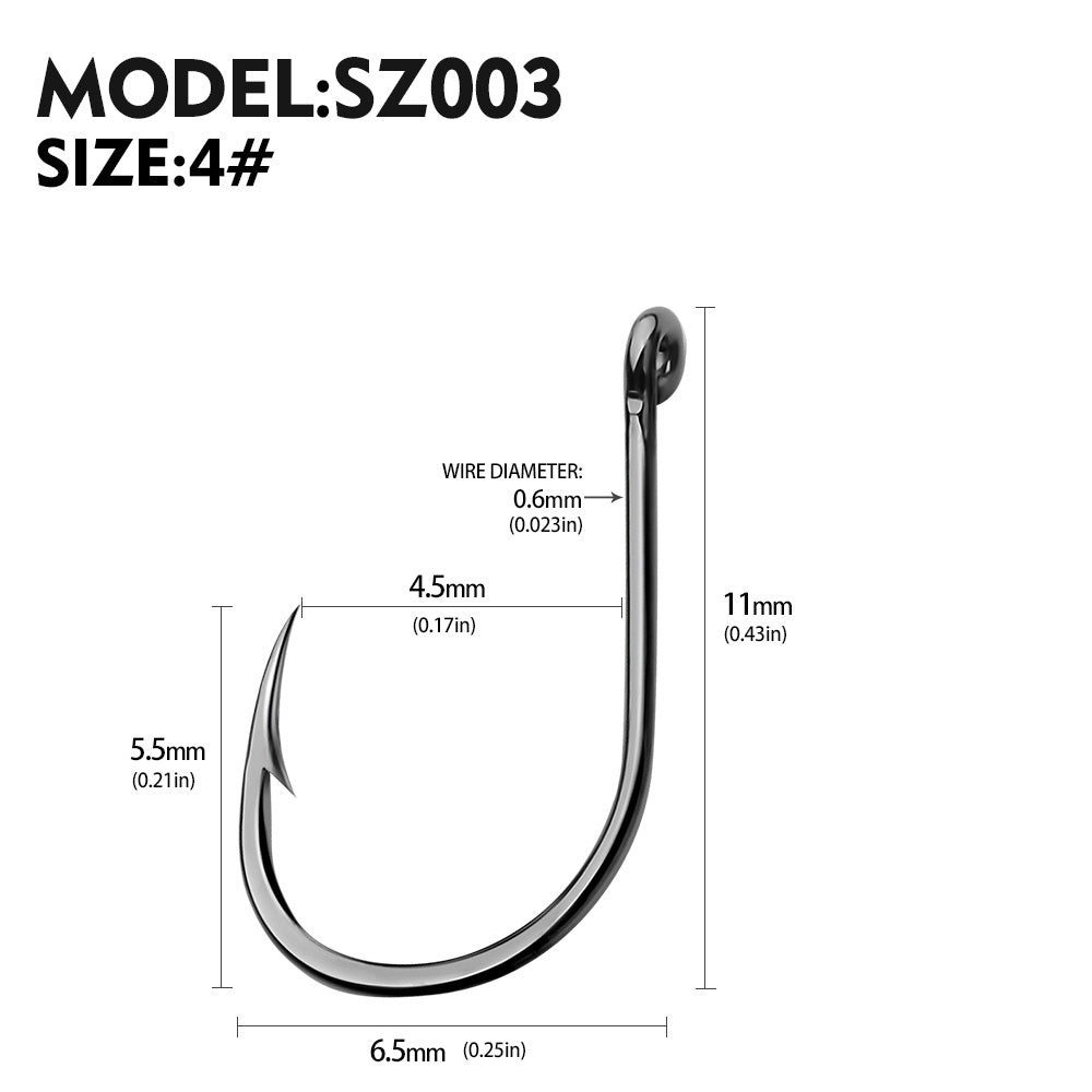 PROBEROS 500Pcs Carbon Steel Corrosion-resistant High Quality Barbed Fishhook Fishing Gear Single Hook Accessories Wholesale