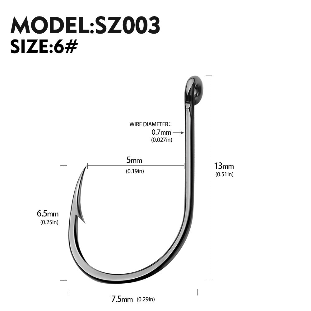 PROBEROS 500Pcs Carbon Steel Corrosion-resistant High Quality Barbed Fishhook Fishing Gear Single Hook Accessories Wholesale