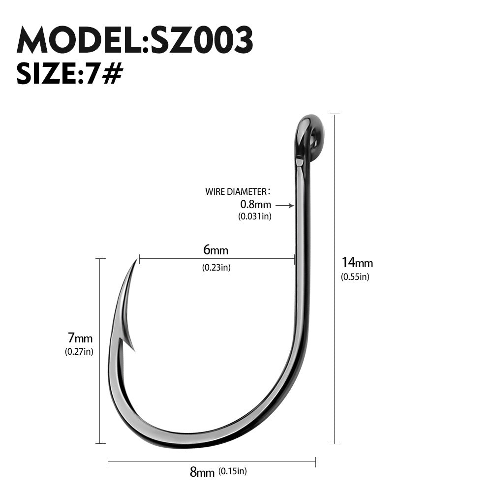 PROBEROS 500Pcs Carbon Steel Corrosion-resistant High Quality Barbed Fishhook Fishing Gear Single Hook Accessories Wholesale
