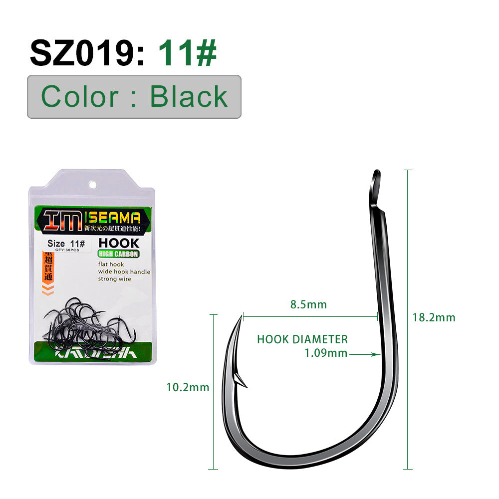 PROBEROS 500pcs Flat Hook Jigging Slow Jig iron plate Hook High Carbon Steel Saltwater Fishing Hook Fishhook