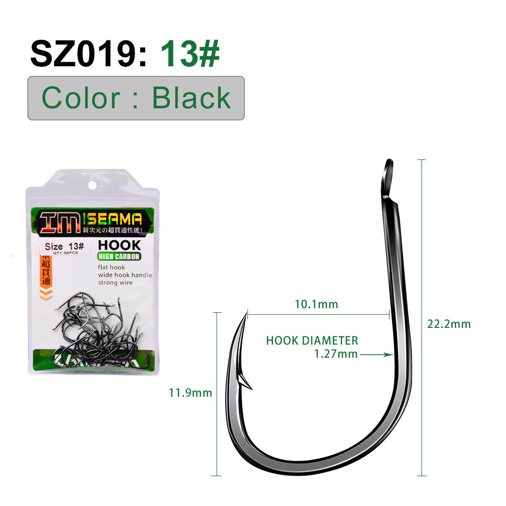 PROBEROS 500pcs Flat Hook Jigging Slow Jig iron plate Hook High Carbon Steel Saltwater Fishing Hook Fishhook