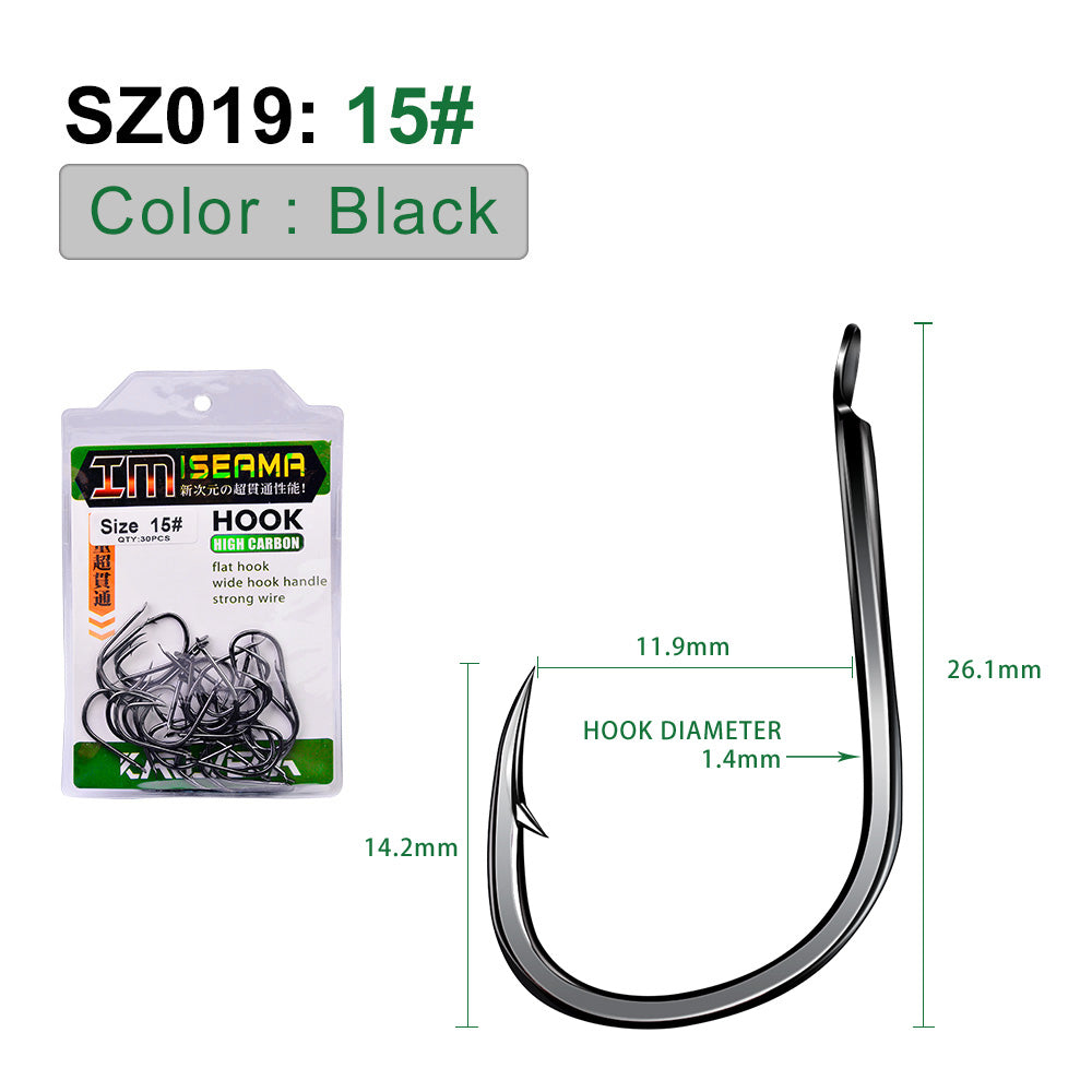 PROBEROS 500pcs Flat Hook Jigging Slow Jig iron plate Hook High Carbon Steel Saltwater Fishing Hook Fishhook