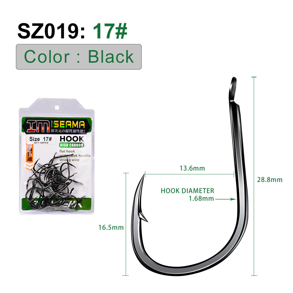 PROBEROS 500pcs Flat Hook Jigging Slow Jig iron plate Hook High Carbon Steel Saltwater Fishing Hook Fishhook