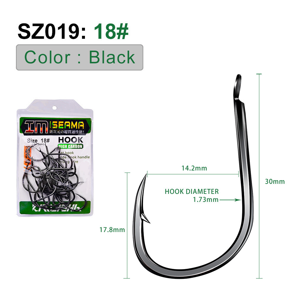 PROBEROS 500pcs Flat Hook Jigging Slow Jig iron plate Hook High Carbon Steel Saltwater Fishing Hook Fishhook