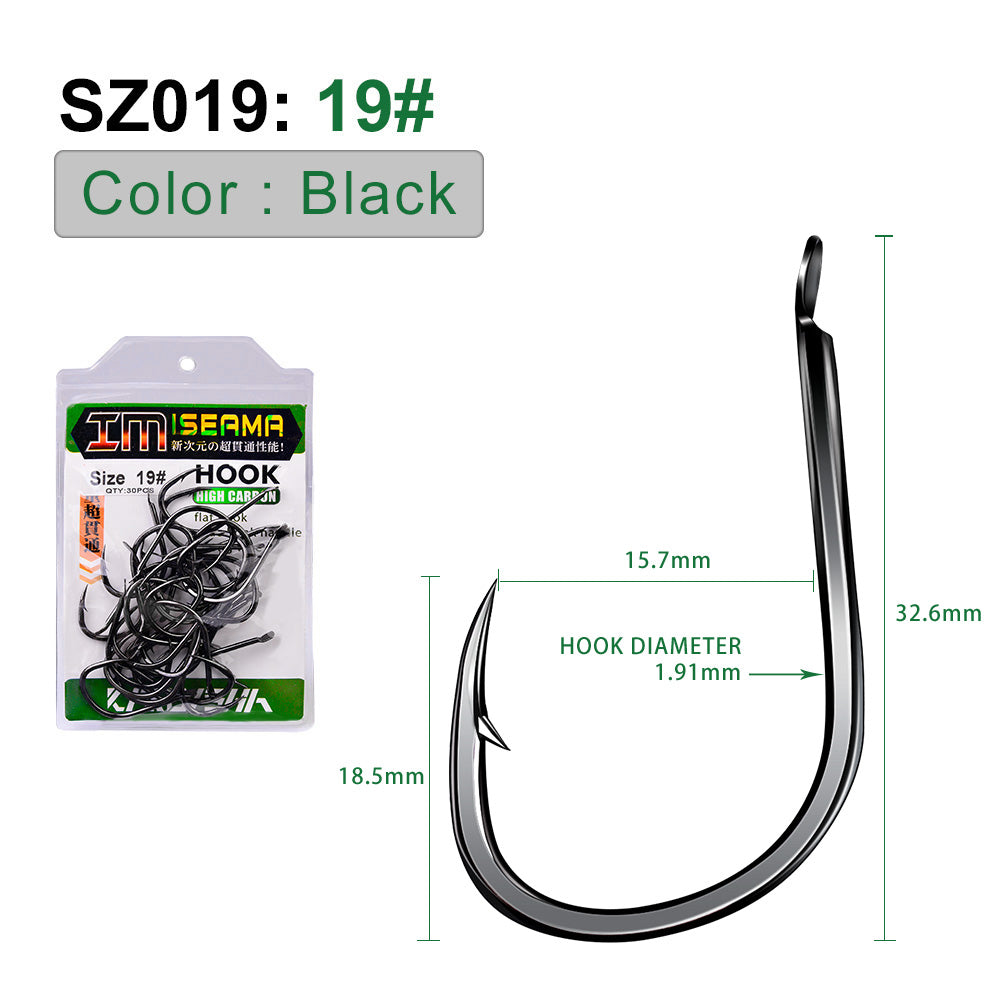 PROBEROS 500pcs Flat Hook Jigging Slow Jig iron plate Hook High Carbon Steel Saltwater Fishing Hook Fishhook