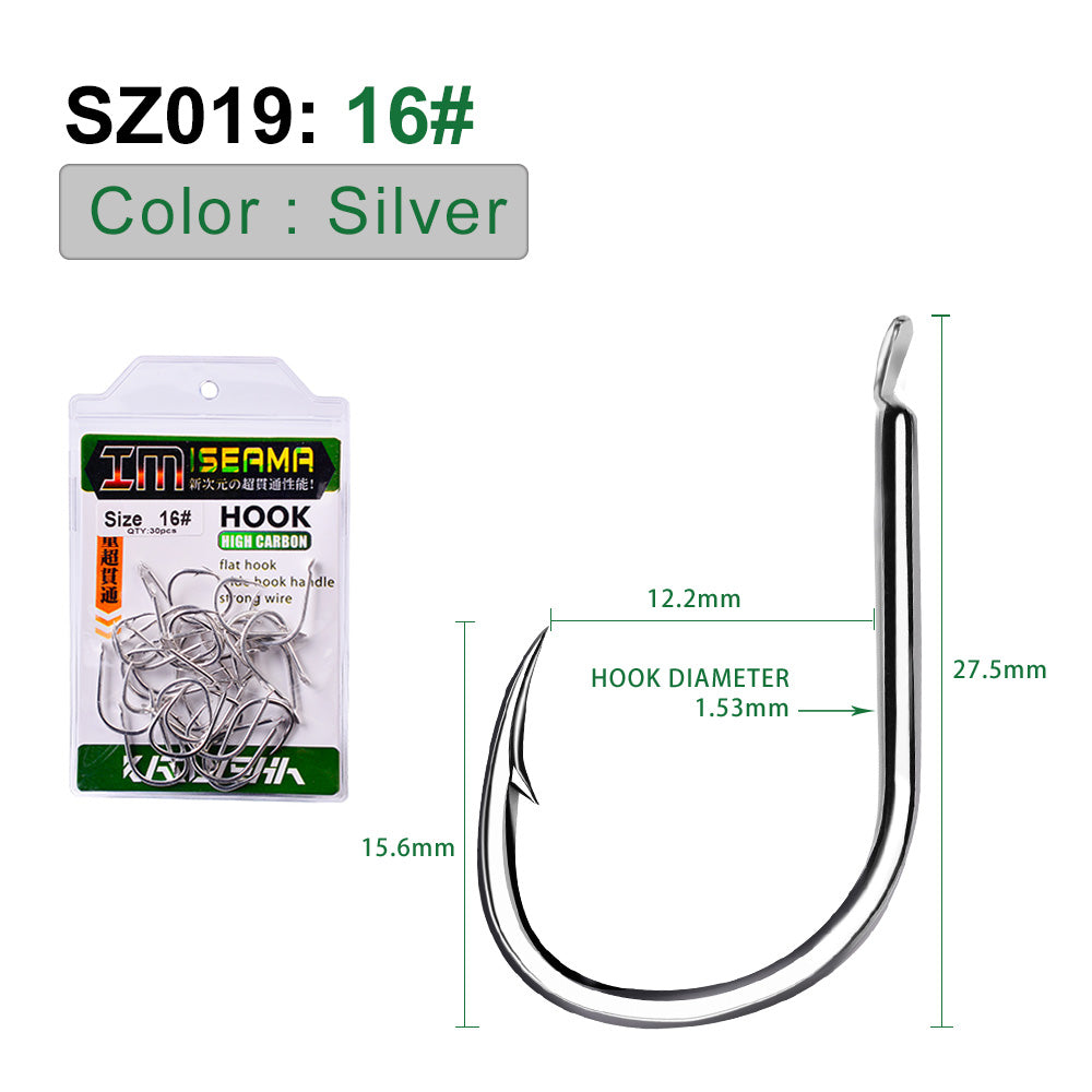 PROBEROS 500pcs Flat Hook Jigging Slow Jig iron plate Hook High Carbon Steel Saltwater Fishing Hook Fishhook