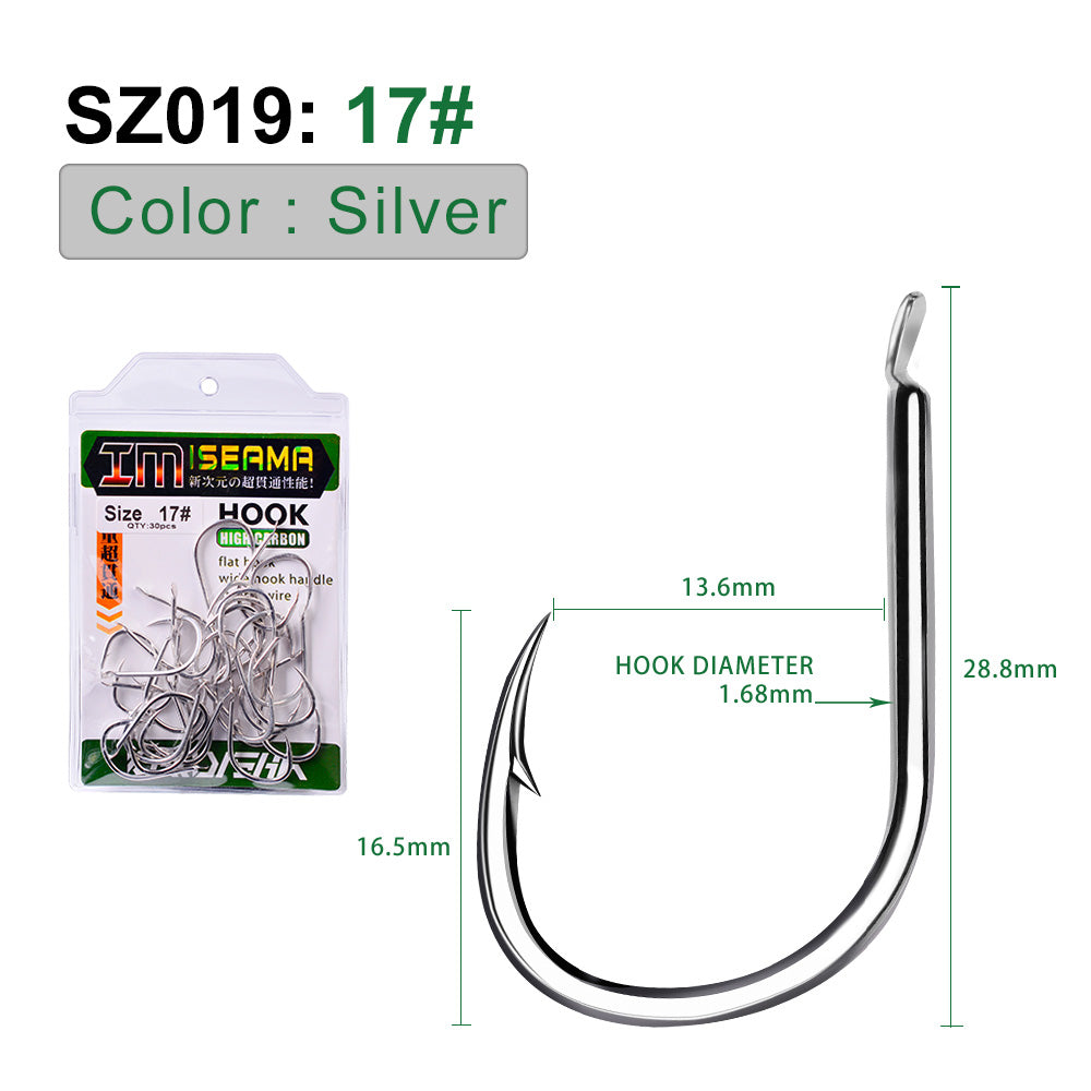 PROBEROS 500pcs Flat Hook Jigging Slow Jig iron plate Hook High Carbon Steel Saltwater Fishing Hook Fishhook