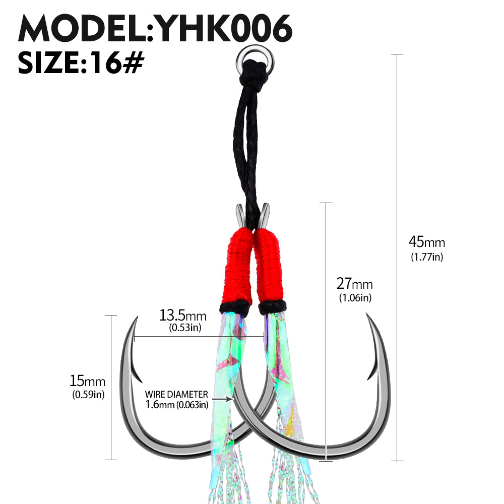 PROBEROS 20Pcs New Style Tied With Bright Wire Iron Plate Double Hook Black High Carbon Steel Main Line Fish Hook Wholesale