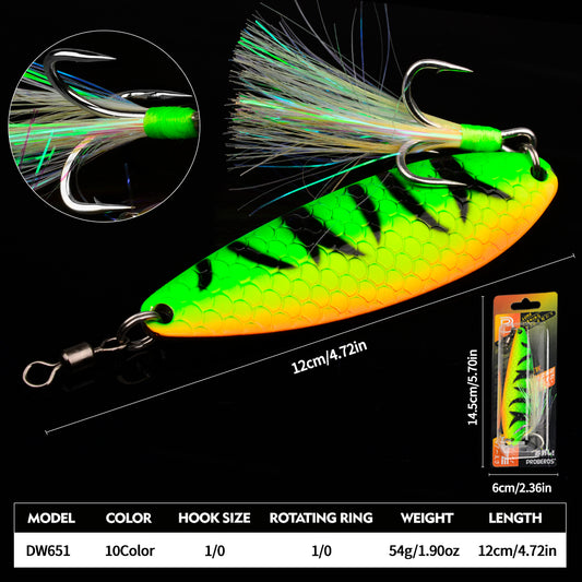 Proberos DW651 spoon fishing bait weight and length 54g 12cm