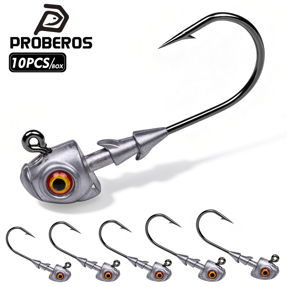 PROBEROS JIG075 3D Eye Lead Jig Head Hooks – Proberos