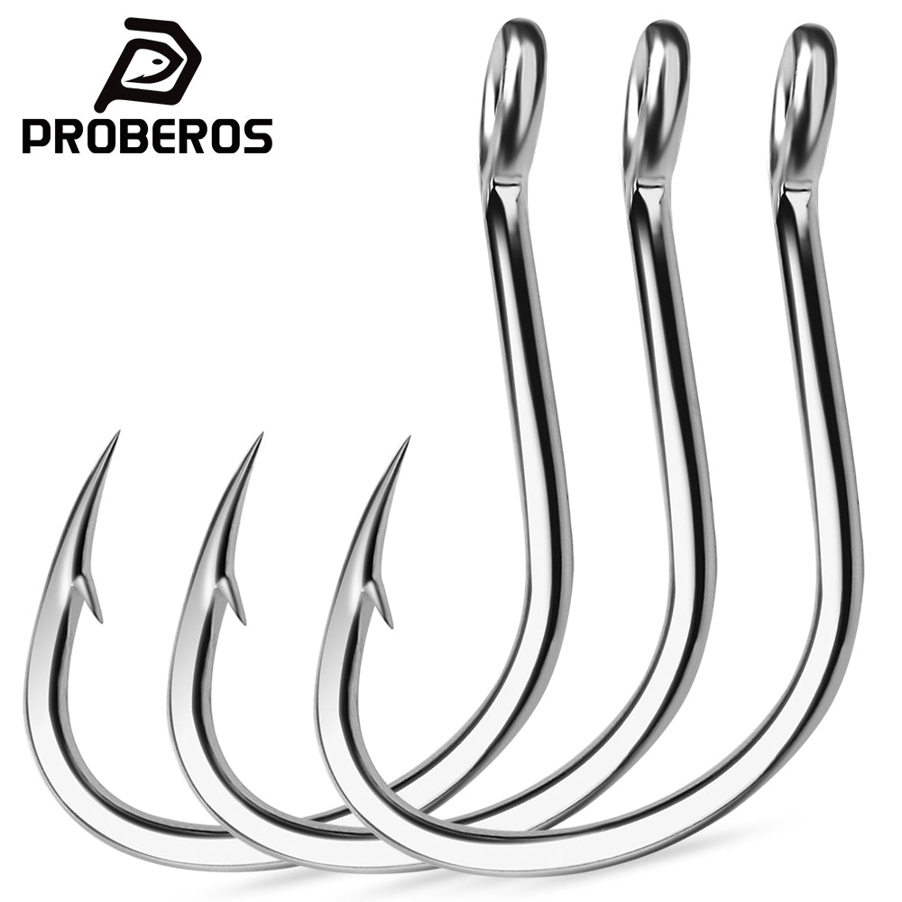 PROBEROS KH13001 Saltwater Single Fishing Hooks 1/0-5/0 20PCS – Proberos