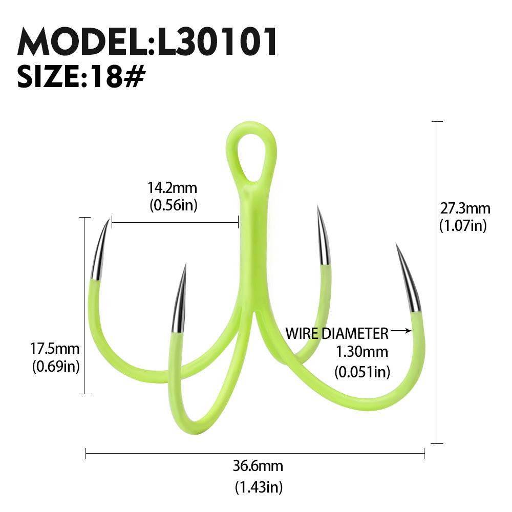 PROBEROS Sea Fishing Luminous Four Hooks Non-Barbed Iron Plate Hooks Four Anchor Hooks 16# 18# Claw Hooks Fork Hooks Squid Hooks 10pcs - Proberos