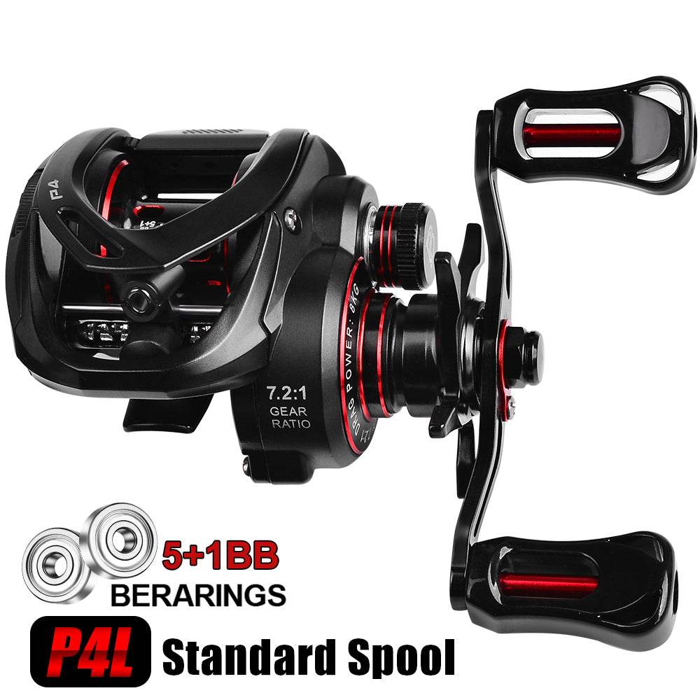 PROBEROS P4L Left Hand Retrieve Low Profile Baitcasting Reel