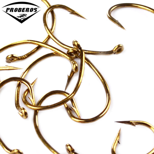 PROBEROS 1000PCS Fishing Hooks 5 Barb Carp Hooks Trout Circle Hooks Fly Tying Hooks Freshwater Saltwater Fishing Bait Rigs