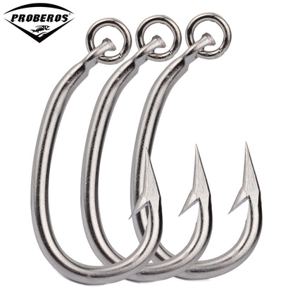 PROBEROS 20PCS  tuna hooks, sea fishing hooks, stainless steel barbs, seawater corrosion-resistant boats, outdoor large fish hooks