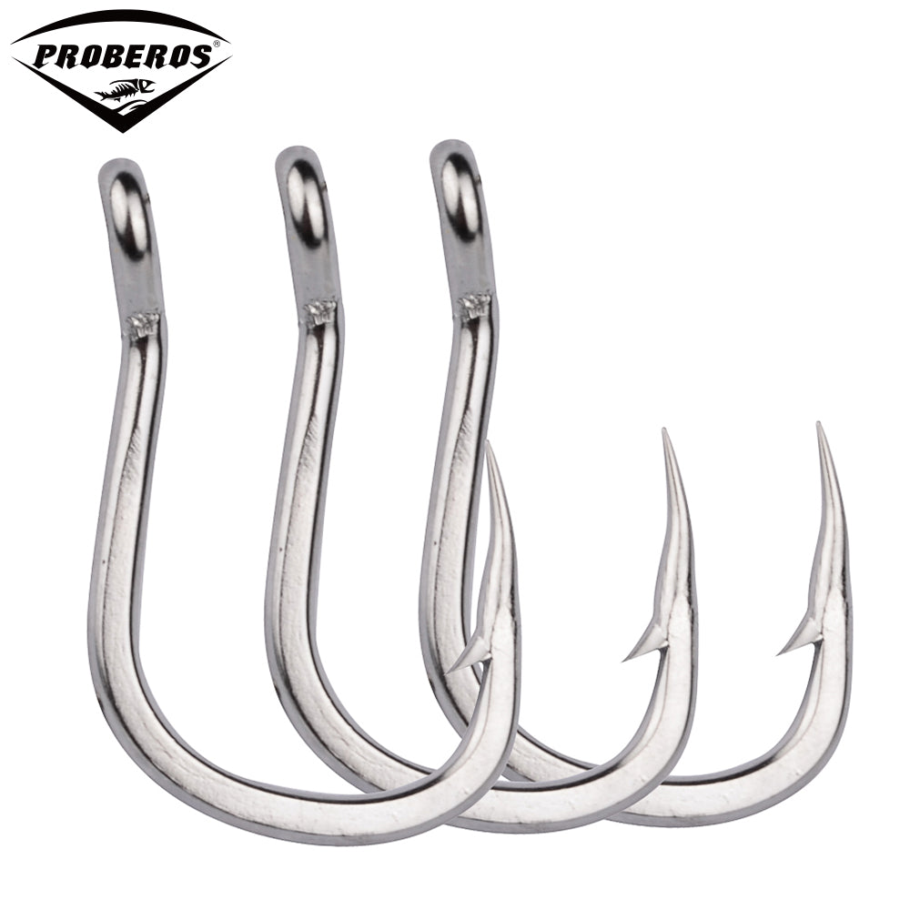 PROBEROS Sea Fishing Stainless Steel Hook Fishing with Barbed Anchor Hook Lure Fishing Gear Resistant to Sea Corrosion Boat Hook 50pcs