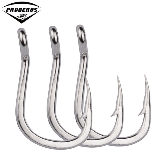 PROBEROS Sea Fishing Stainless Steel Hook Fishing with Barbed Anchor Hook Lure Fishing Gear Resistant to Sea Corrosion Boat Hook 50pcs