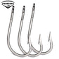 PROBEROS 20PCS Premium Stainless Steel Saltwater Fishing Hooks - Durable Forged Long Straight Shank J Hooks for Freshwater Fishin - Proberos