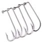 PROBEROS 50PCS Hooks Long Shank Fishhooks Carbon Steel Fishing Hook Barbed Carp Single Hooks Fishing Accessories - Proberos