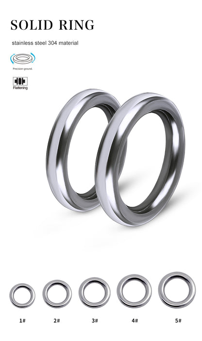 PROBEROS KDAC002 stainless steel Single Split Rings 1#-5# 20Pcs
