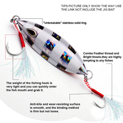 PROBEROS SZ063 Slow Pitch Jig 50 Pcs Saltwater for Tuna Snapper Grouper