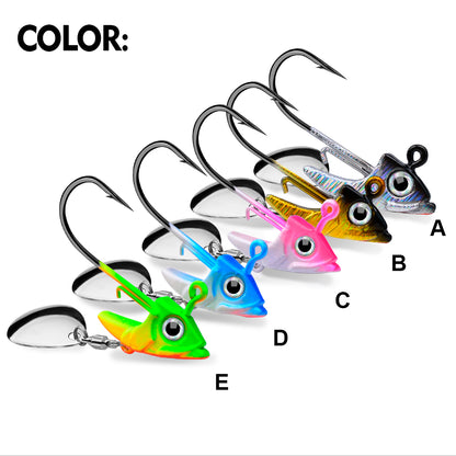 PROBEROS 5Pcs Saltwater Lead Jig Hooks 7g-15g High Carbon Steel Fishing Hooks