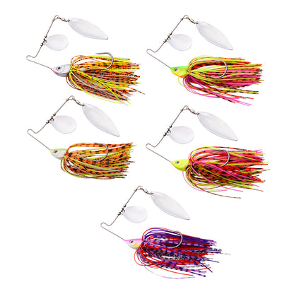 PROBEROS 5PCS Spinner Spoon Baits 10g-15g-20g Fishing Wobbler Lure Artificial Bait Metal Sequins Spinnerbait for Bass Fishing Tackle D374
