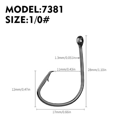PROBEROS 2BOX 50pcs/box High Carbon Steel Octopus Hooks Strong Pulling Force Sharp fishing Hooks