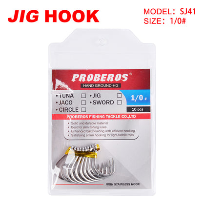 PROBEROS Sea Fishing Stainless Steel Hook Barbed Anchor Hook Seawater Corrosion Resistant Boat Fishing Hook Lure Fishing Hook 50pcs
