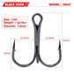PROBEROS Black Treble hook fishing supplies include barbed anchor hooks, lure fishing tackle, brown triple anchor hooks, 100 pieces - Proberos