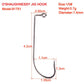 PROBEROS 50PCS Hooks Long Shank Fishhooks Carbon Steel Fishing Hook Barbed Carp Single Hooks Fishing Accessories - Proberos