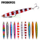 PROBEROS 5pcs Cranky Slow Pitch Jigs, 10g/20g/30g/40g/60g/80g, Luminous Metal Casting Lure, Saltwater Fishing Tackle for Amberjack, Lead, Easter/Independence Day/Thanksgiving/Christmas Festive Fishing Gear - Proberos
