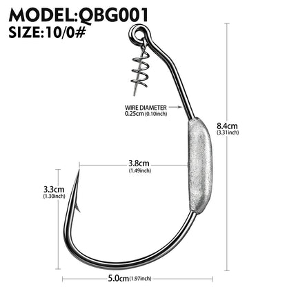 PROBEROS QBG001 Soft Plastic Swimbait Weedless for Bass Trout Pike