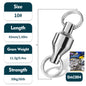 PROBEROS double-ended double-ring bearing swivel high-speed swivel connector Big thing figure eight ring strong tensile stainless steel figure 8 ring 50pcs