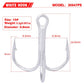 PROBEROS Fish Hook 2/4/6/8/10# Treble Hook Lure Hook Tied Hair Hook Tackle 100pcs - Proberos