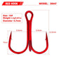 PROBEROS Red Treble Hook Fishing Supplies 100 barbed anchor hook lure fishing tackle - Proberos