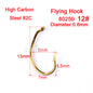 PROBEROS 1000PCS Fishing Hooks 5 Barb Carp Hooks Trout Circle Hooks Fly Tying Hooks Freshwater Saltwater Fishing Bait Rigs