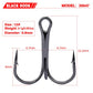 PROBEROS Black Treble hook fishing supplies include barbed anchor hooks, lure fishing tackle, brown triple anchor hooks, 100 pieces - Proberos