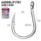 PROBEROS 50Pcs Fishhook High Carbon Steel Gaff Barbed Antirust Sharp Angle Tuna Fishing Circle Hooks - Proberos