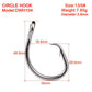 PROBEROS Saltwater Fishing Hook Matte Tin Single Hooks 13/0#-14/0#-15/0#-16/0# High-Carbon Steel Fishhook High Strength Hooks - Proberos