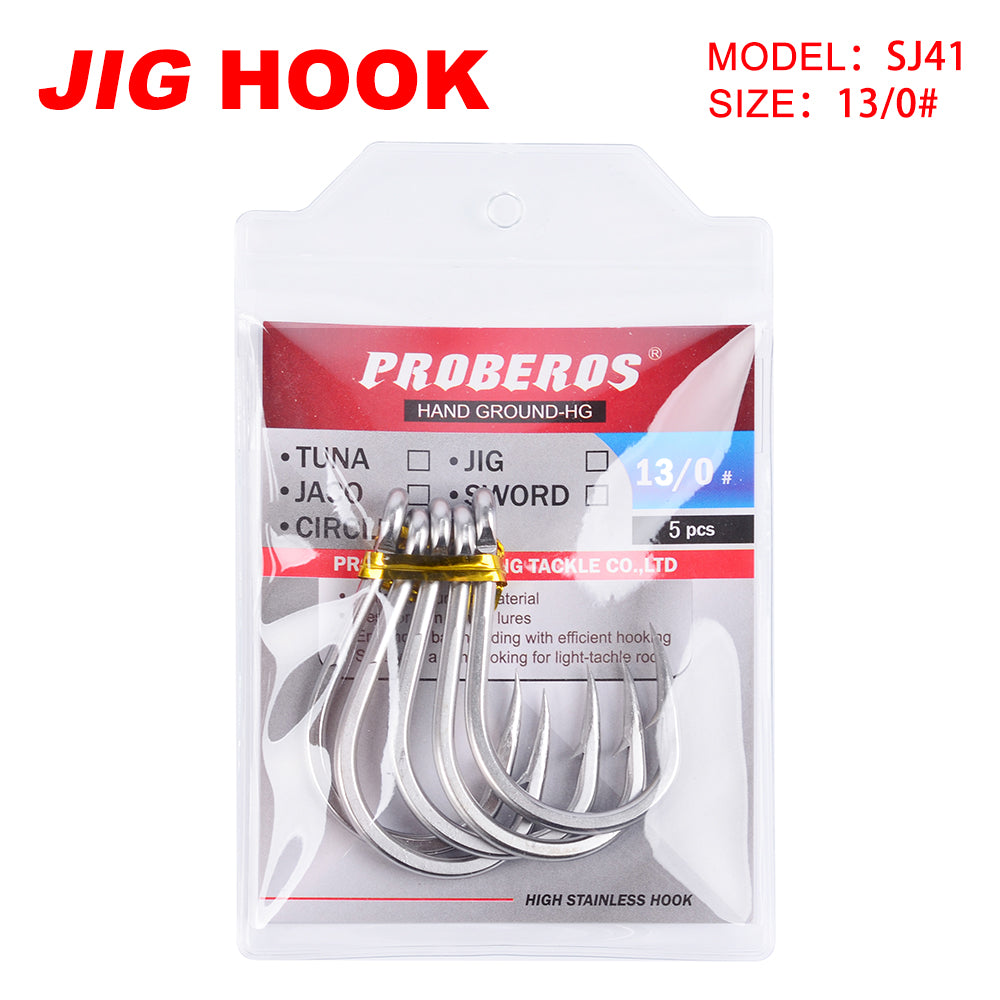 PROBEROS Sea Fishing Stainless Steel Hook Barbed Anchor Hook Seawater Corrosion Resistant Boat Fishing Hook Lure Fishing Hook 50pcs