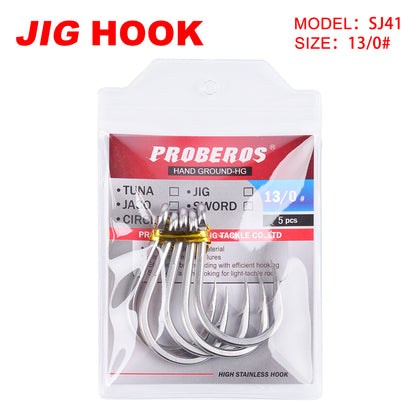 PROBEROS Sea Fishing Stainless Steel Hook Barbed Anchor Hook Seawater Corrosion Resistant Boat Fishing Hook Lure Fishing Hook 50pcs