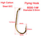 PROBEROS 1000PCS Hooks Carbon Steel Fishhooks Bronze Barbed Trout Fishing Hooks Wet Wire Nymph Single Hooks