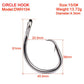 PROBEROS Saltwater Fishing Hook Matte Tin Single Hooks 13/0#-14/0#-15/0#-16/0# High-Carbon Steel Fishhook High Strength Hooks - Proberos