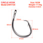 PROBEROS Saltwater Fishing Hook Matte Tin Single Hooks 13/0#-14/0#-15/0#-16/0# High-Carbon Steel Fishhook High Strength Hooks