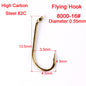 PROBEROS 1000PCS Hooks Carbon Steel Fishhooks Bronze Barbed Trout Fishing Hooks Wet Wire Nymph Single Hooks